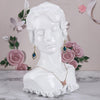 Resin Necklace Earring Display Mannequin for Women Home Organization  white