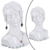 Resin Necklace Earring Display Mannequin for Women Home Organization  white