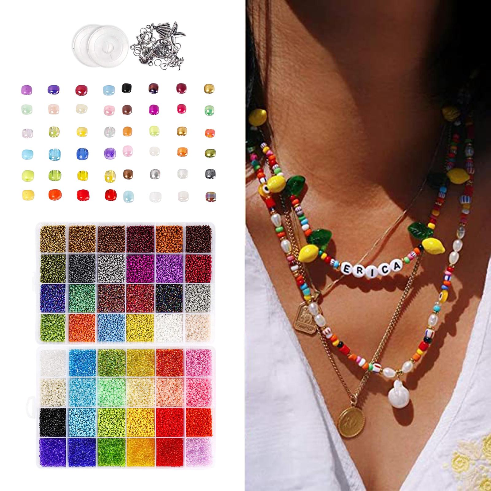 1Box Seed Beads Charms DIY Bracelets Necklace Jewelry Making Finding Crafts