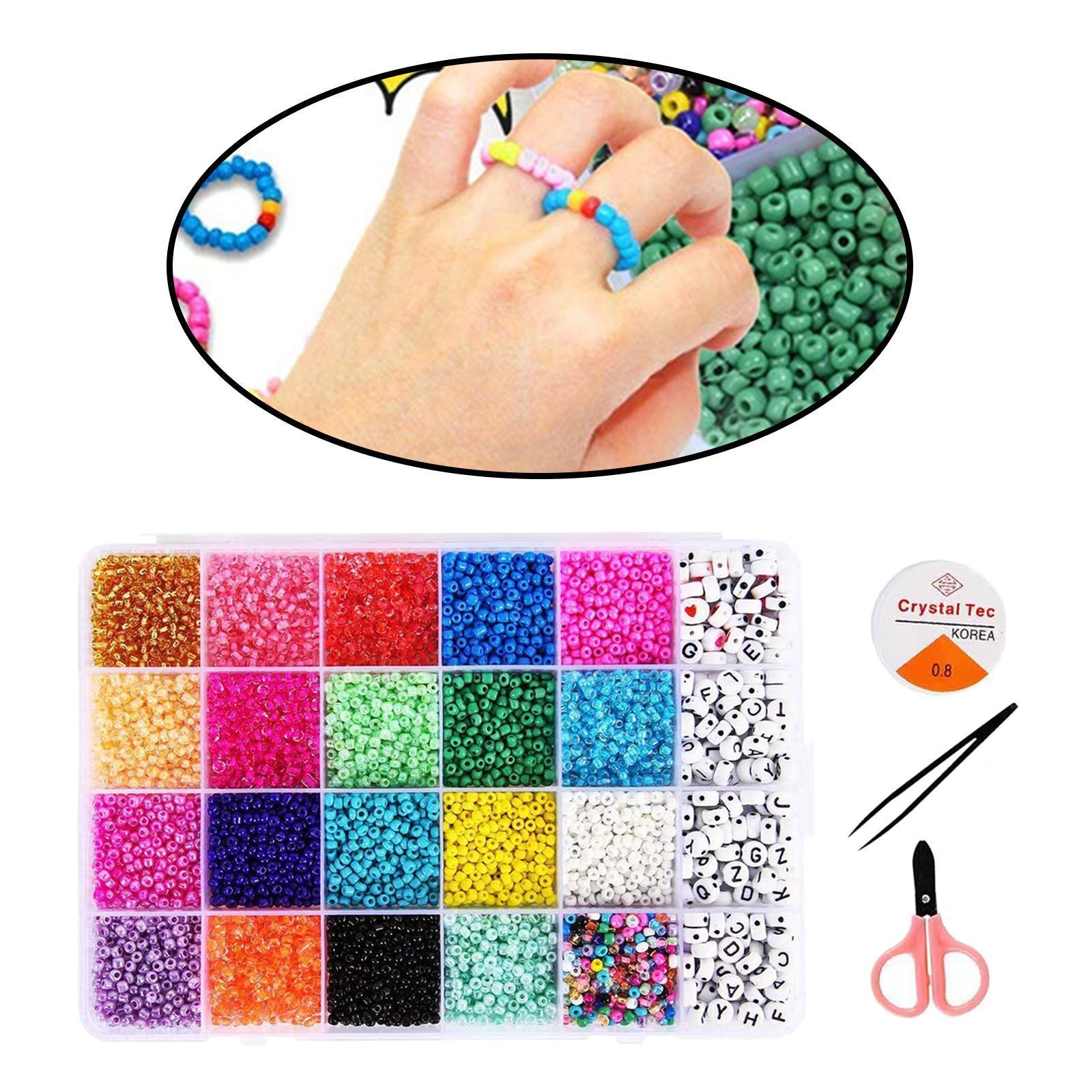 1Box Glass Seed Beads Charms DIY Bracelets Jewelry Making Finding Supplies