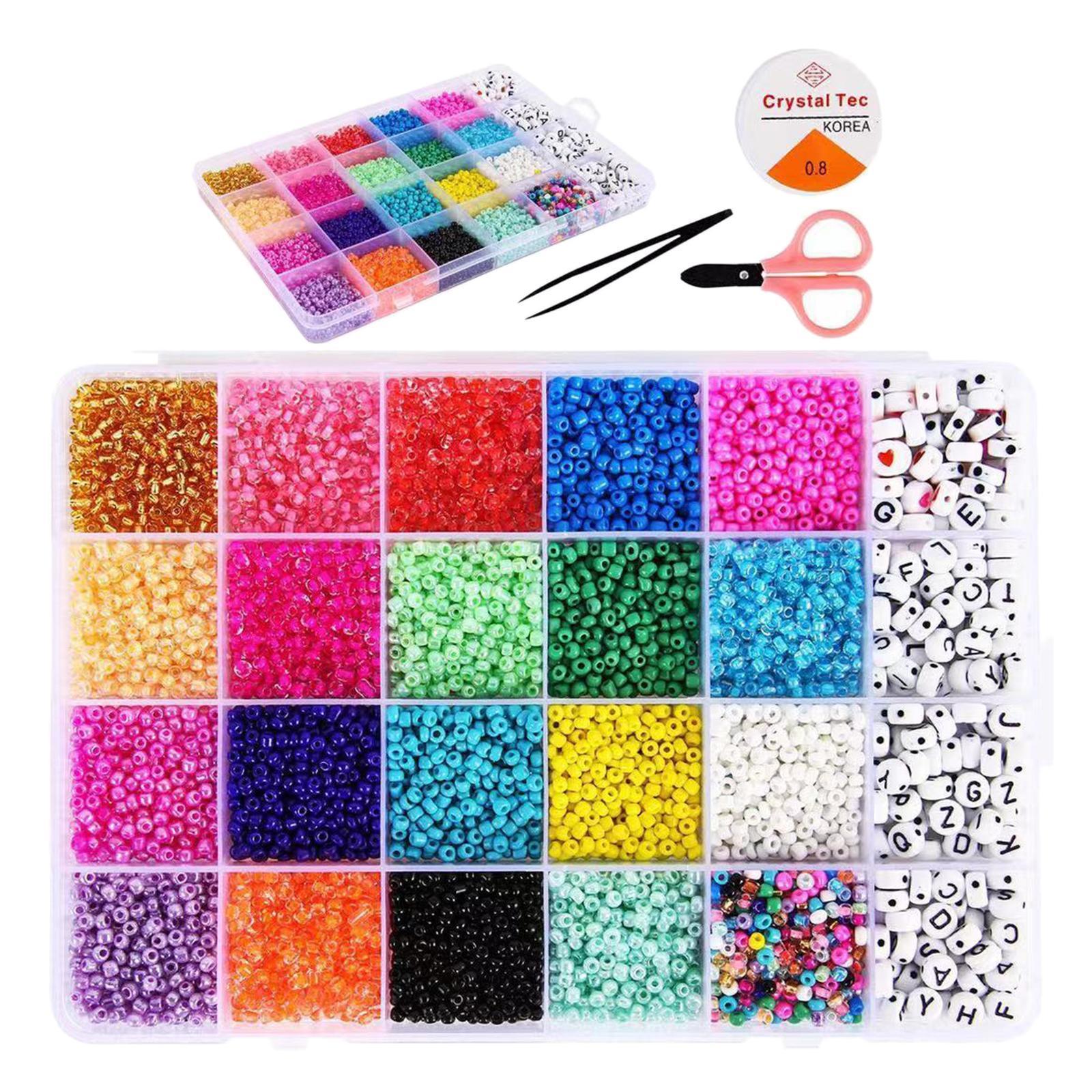 1Box Glass Seed Beads Charms DIY Bracelets Jewelry Making Finding Supplies