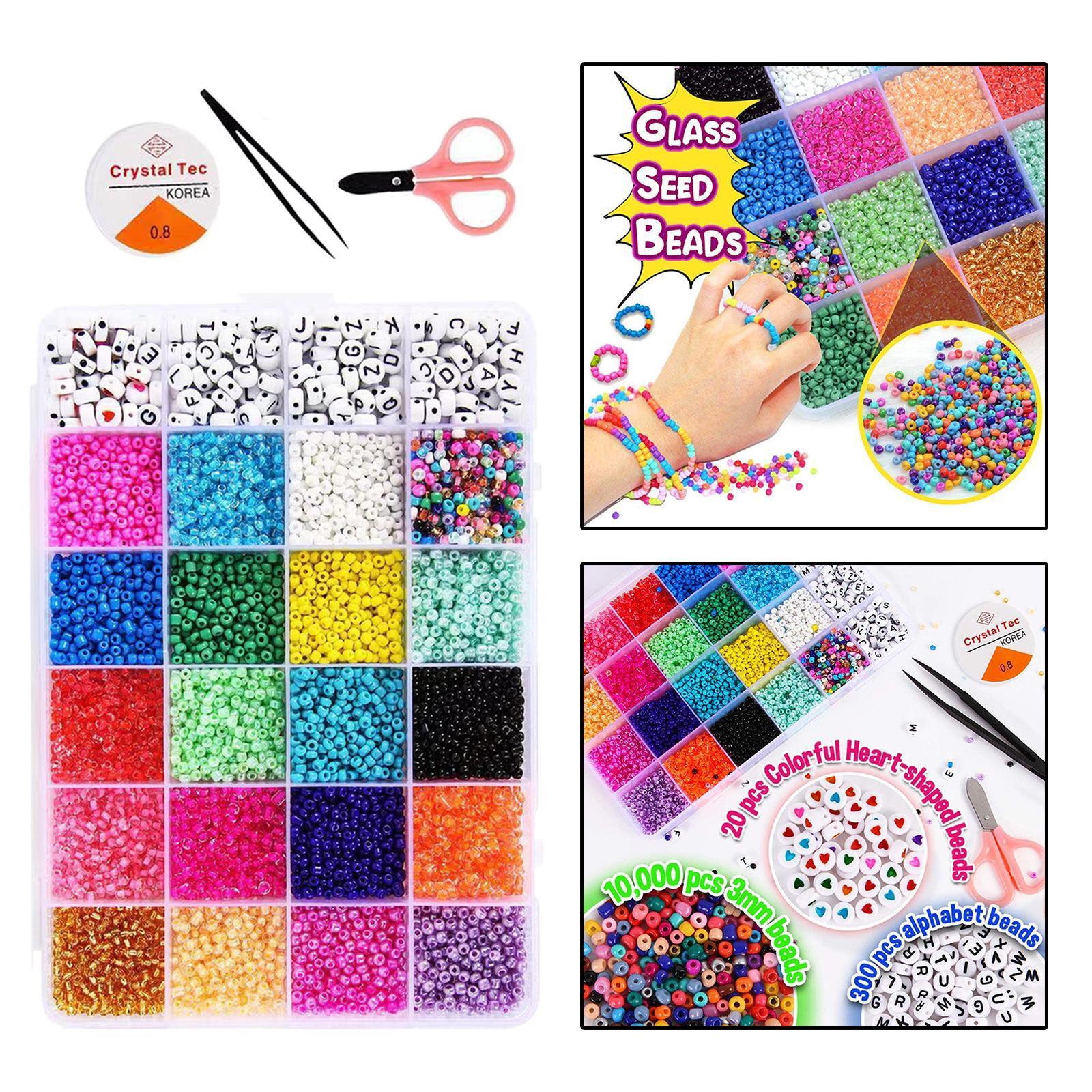 1Box Glass Seed Beads Charms DIY Bracelets Jewelry Making Finding Supplies