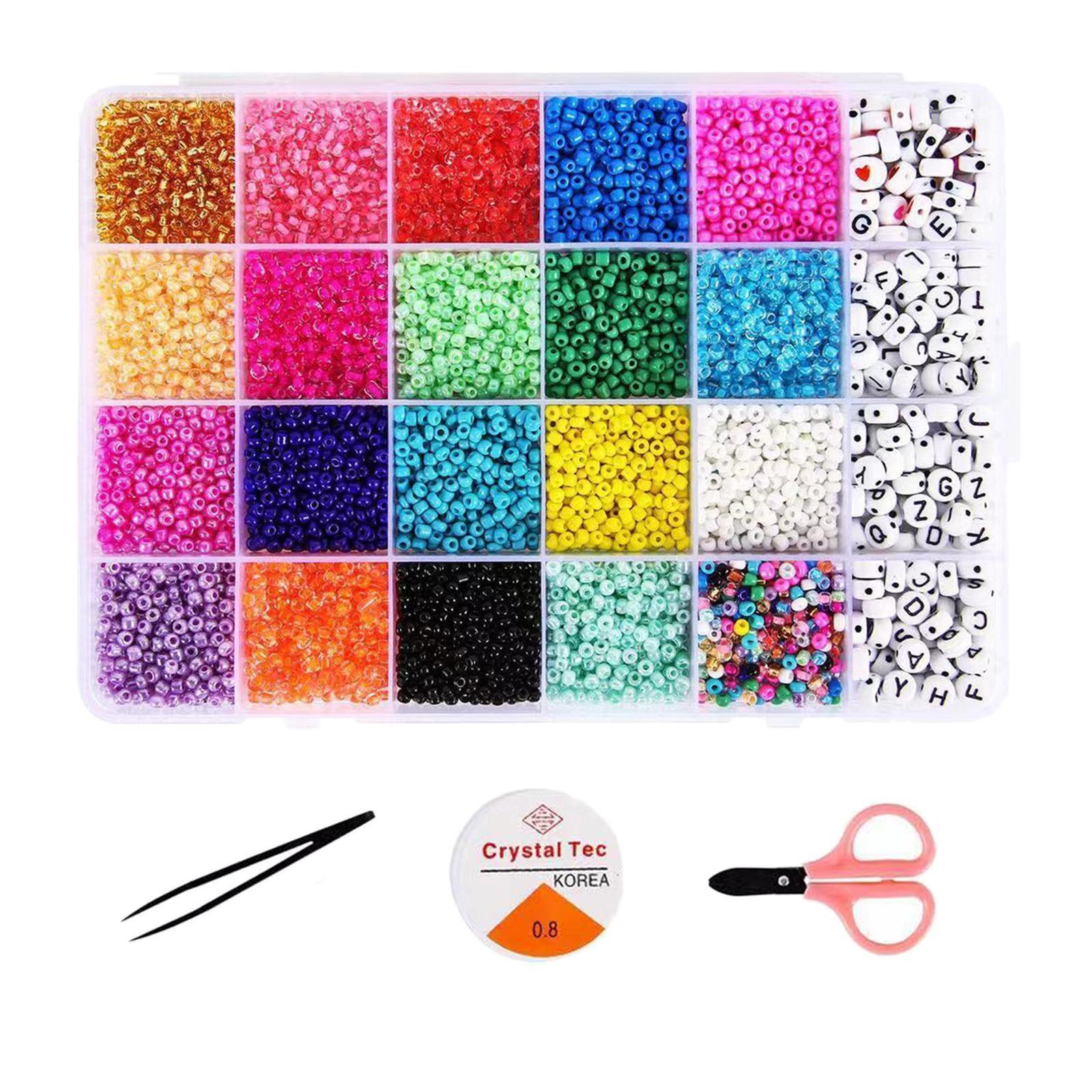 1Box Glass Seed Beads Charms DIY Bracelets Jewelry Making Finding Supplies