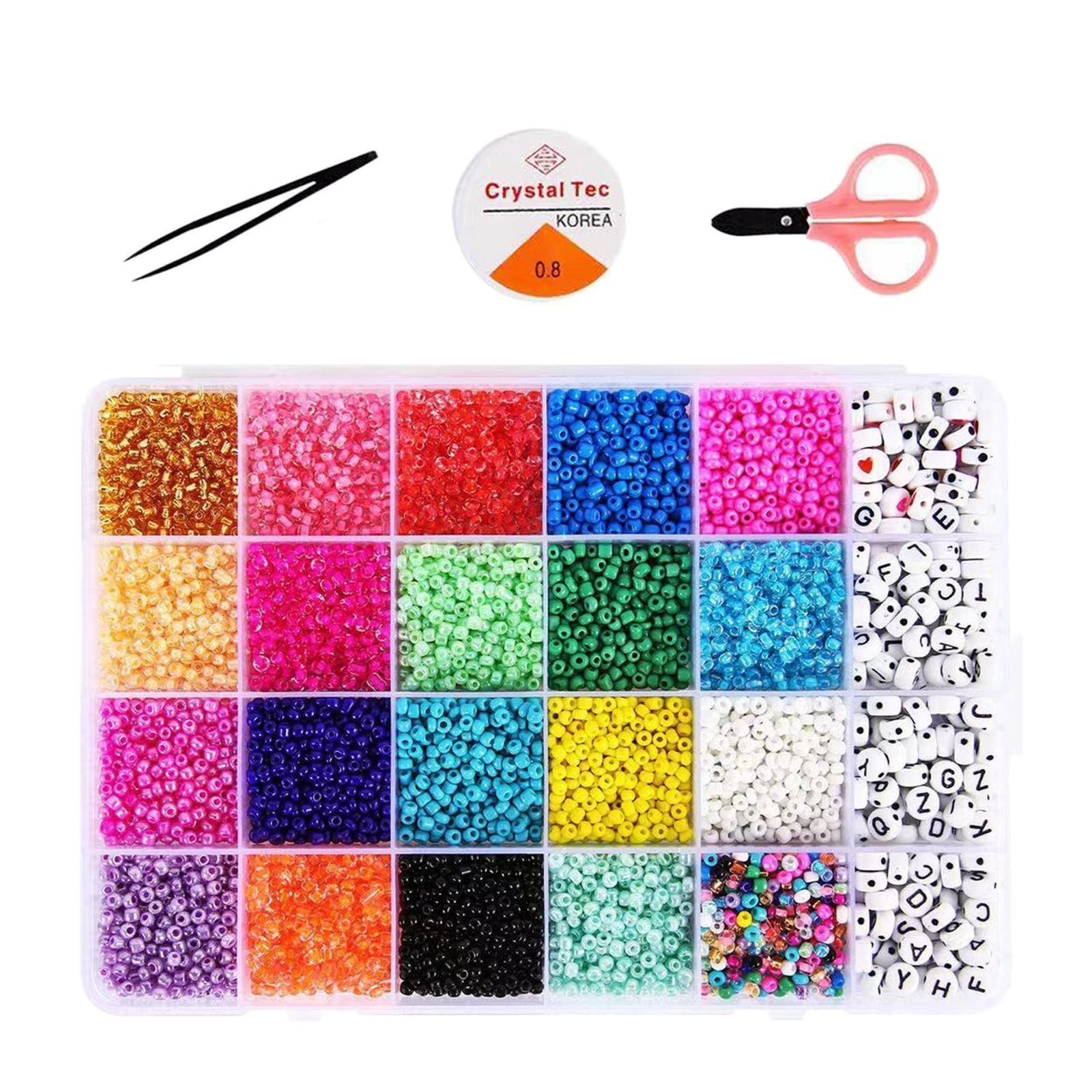 1Box Glass Seed Beads Charms DIY Bracelets Jewelry Making Finding Supplies