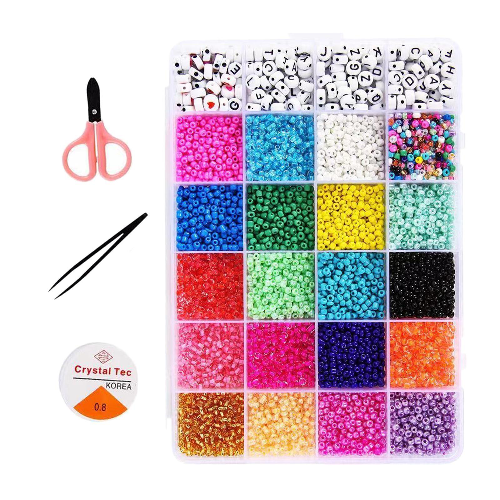 1Box Glass Seed Beads Charms DIY Bracelets Jewelry Making Finding Supplies