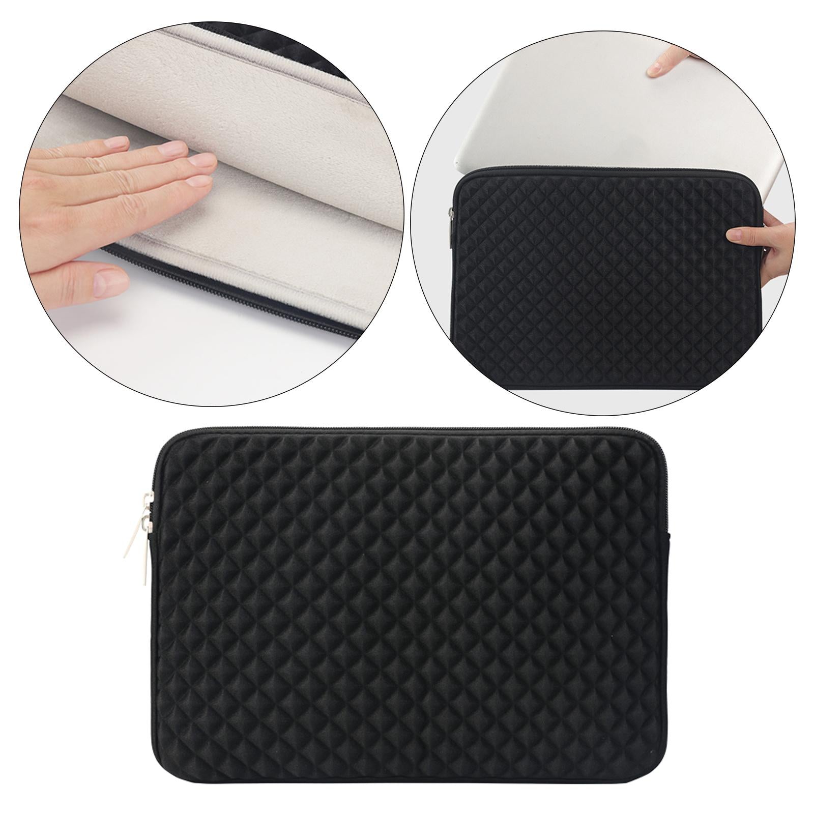 Slim Laptop Sleeve Computer Water Repellent Protective Case Black 15.6inch