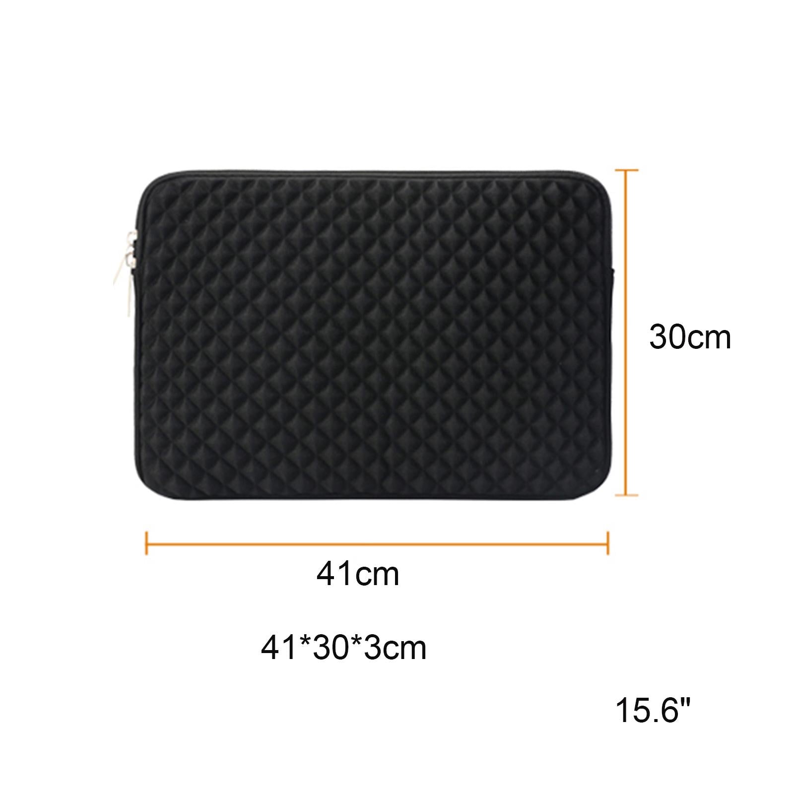 Slim Laptop Sleeve Computer Water Repellent Protective Case Black 15.6inch