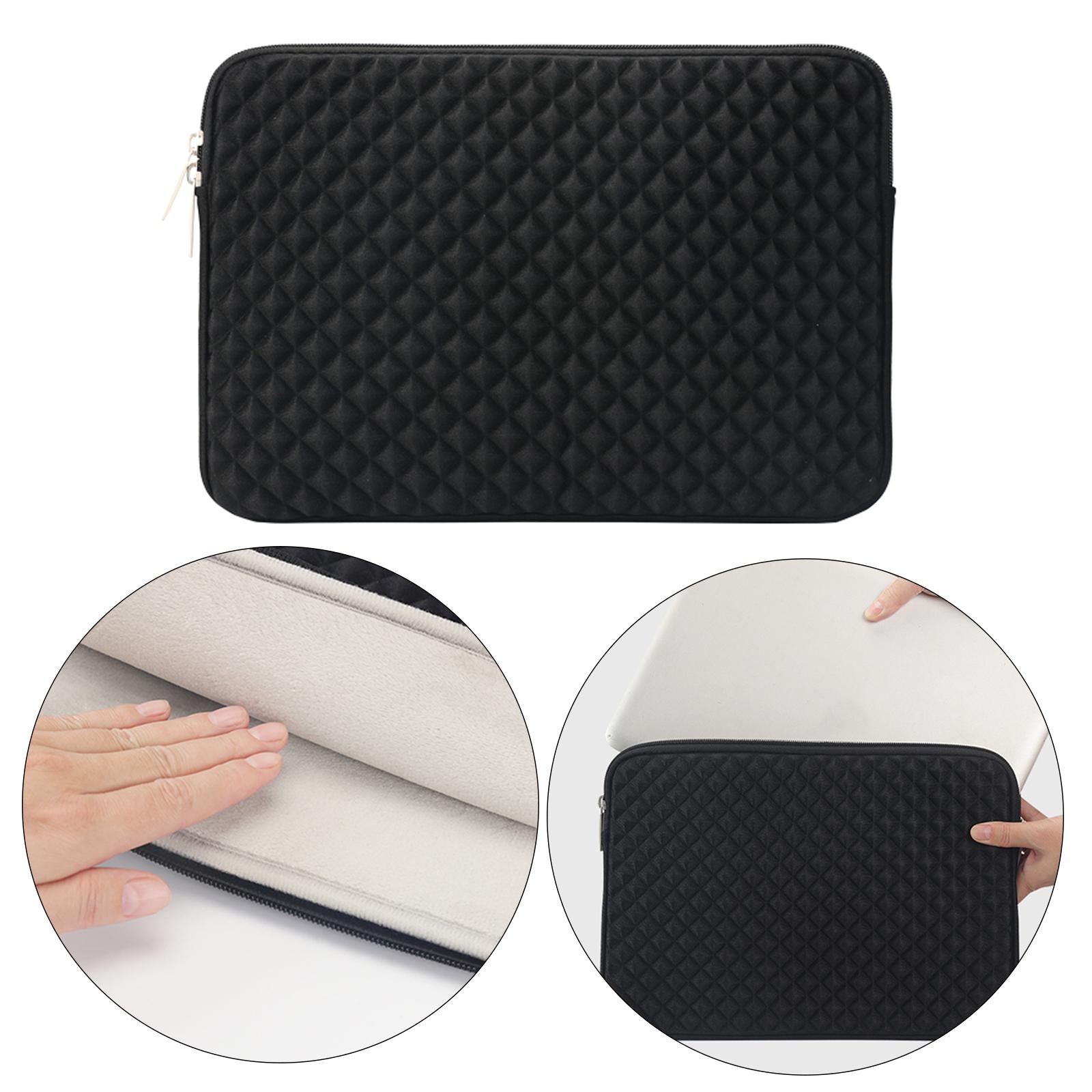 Slim Laptop Sleeve Computer Water Repellent Protective Case Black 15.6inch