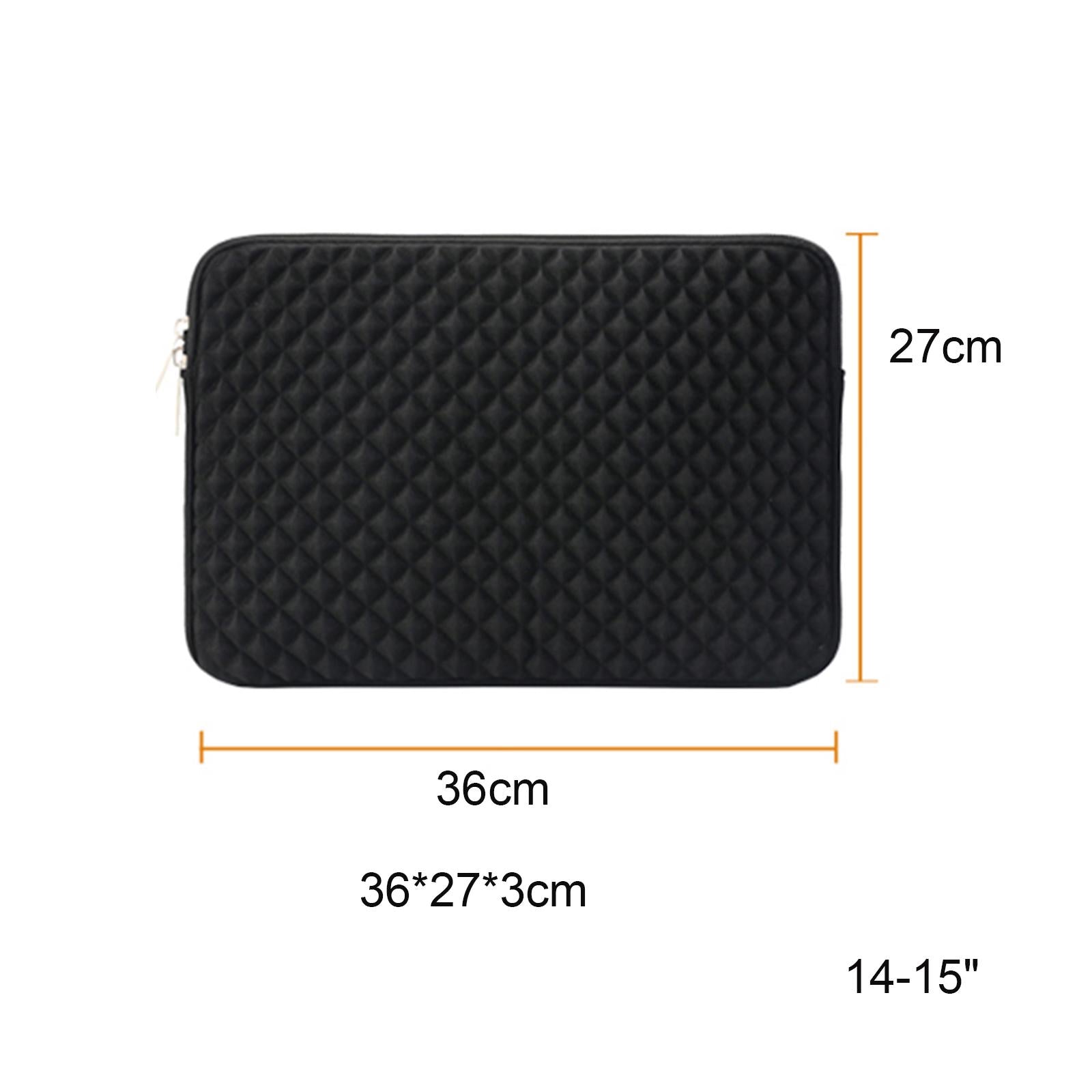 Slim Laptop Sleeve Computer Water Repellent Protective Case Black 14-15inch