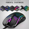 Honeycomb Wired Gaming Mouse RGB Lighting for Desktop PC Universal 6 Buttons