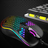 Honeycomb Wired Gaming Mouse RGB Lighting for Desktop PC Universal 6 Buttons