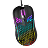 Honeycomb Wired Gaming Mouse RGB Lighting for Desktop PC Universal 6 Buttons