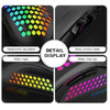 Honeycomb Wired Gaming Mouse RGB Lighting for Desktop PC Universal 6 Buttons