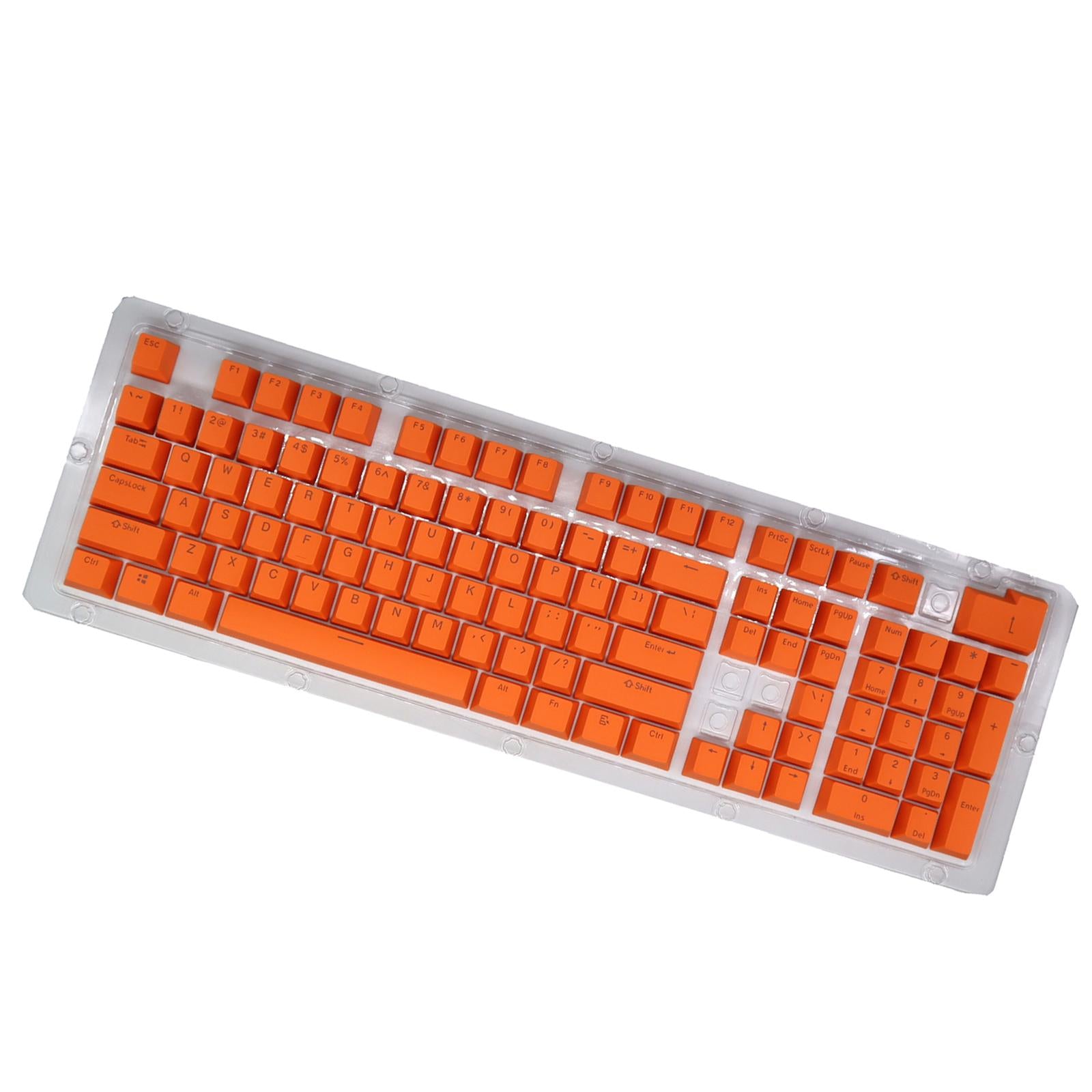 DIY PBT 104 Keys Keycaps for 61 64 72 98 Gaming Mechanical Keyboard  Orange