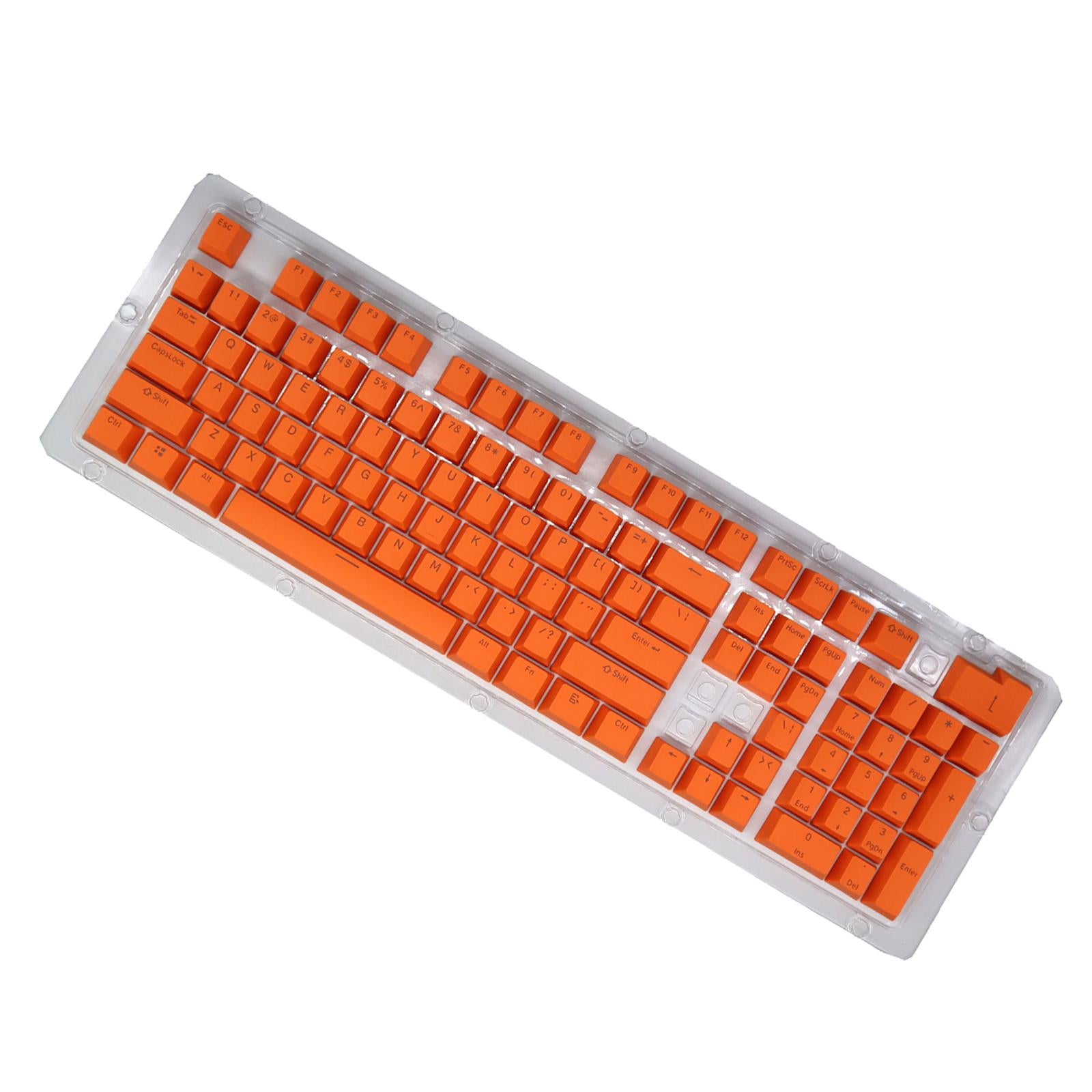 DIY PBT 104 Keys Keycaps for 61 64 72 98 Gaming Mechanical Keyboard  Orange