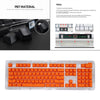 DIY PBT 104 Keys Keycaps for 61 64 72 98 Gaming Mechanical Keyboard  Orange