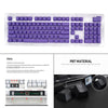 DIY PBT 104 Keys Keycaps for 61 64 72 98 Gaming Mechanical Keyboard  Purple