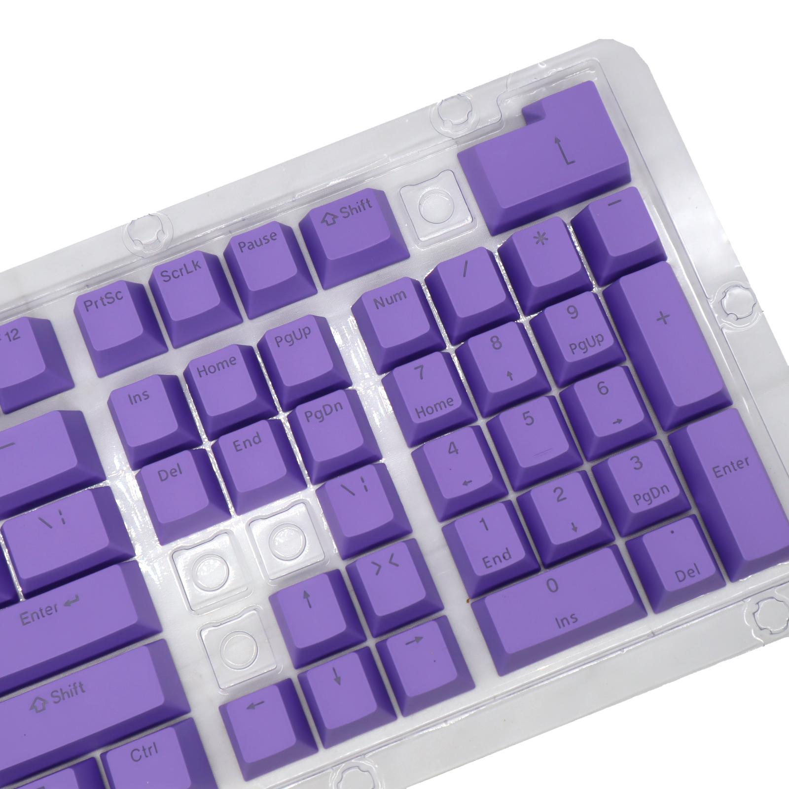 DIY PBT 104 Keys Keycaps for 61 64 72 98 Gaming Mechanical Keyboard  Purple