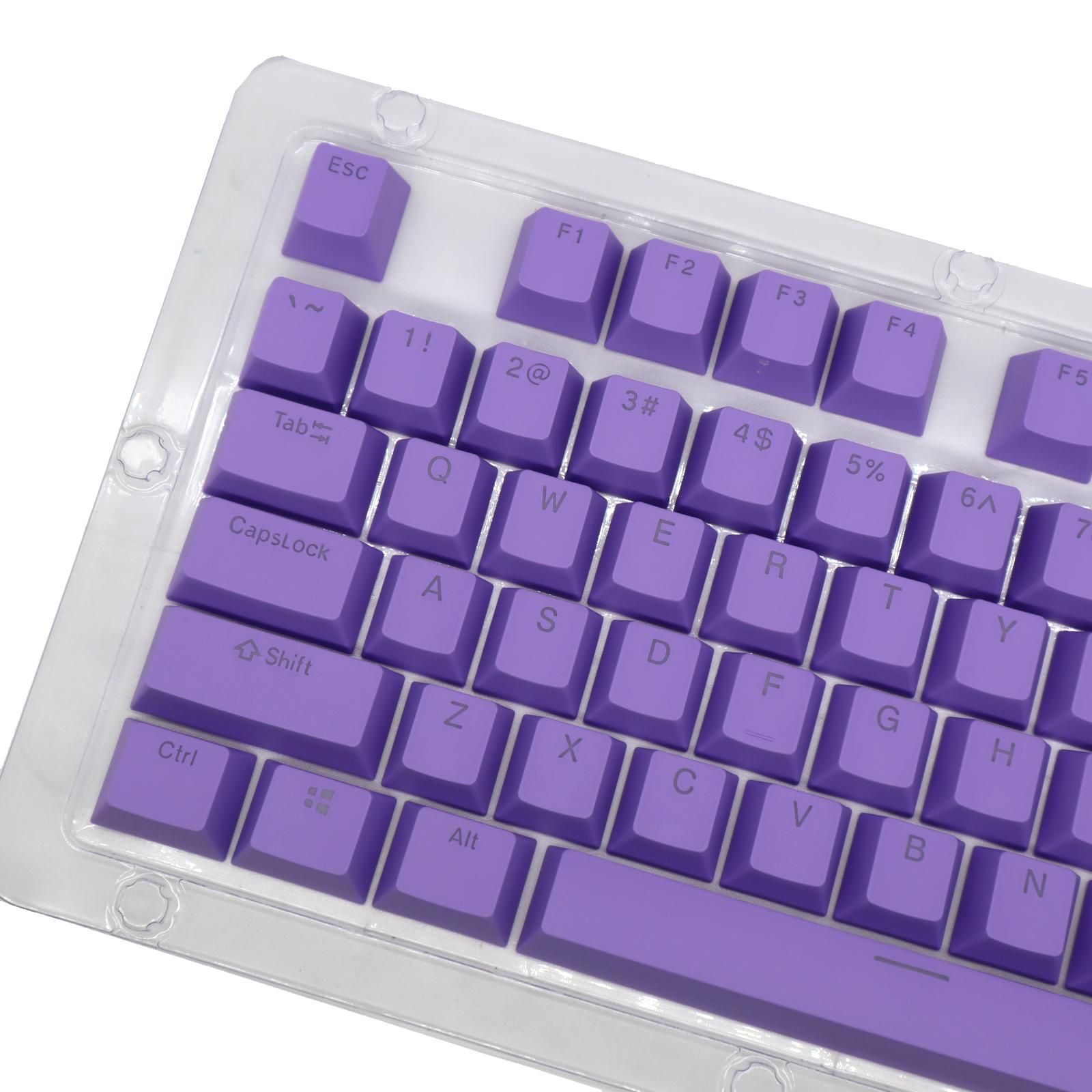 DIY PBT 104 Keys Keycaps for 61 64 72 98 Gaming Mechanical Keyboard  Purple