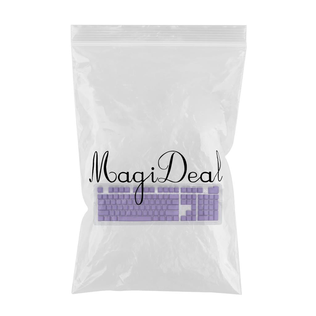 DIY PBT 104 Keys Keycaps for 61 64 72 98 Gaming Mechanical Keyboard  Purple