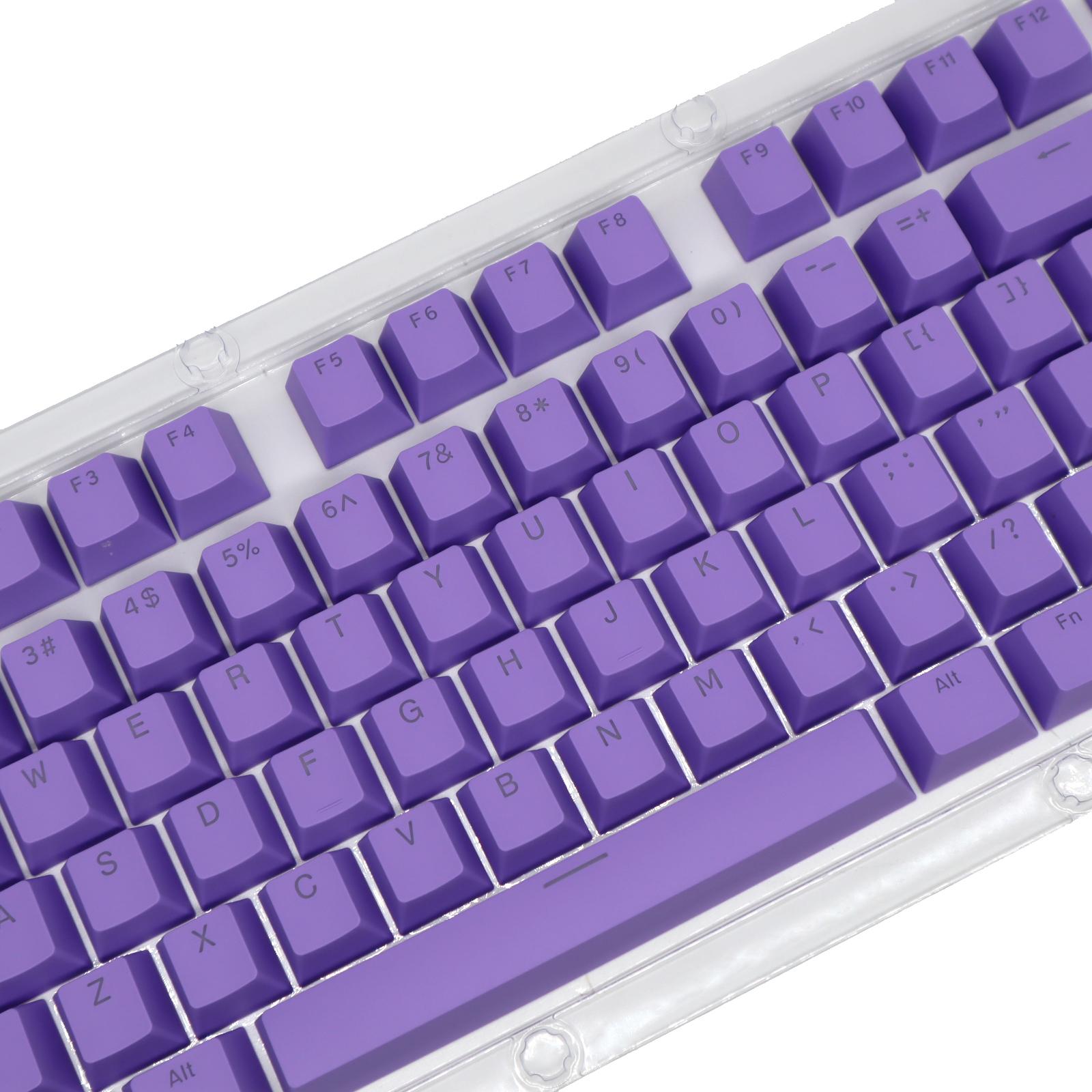 DIY PBT 104 Keys Keycaps for 61 64 72 98 Gaming Mechanical Keyboard  Purple