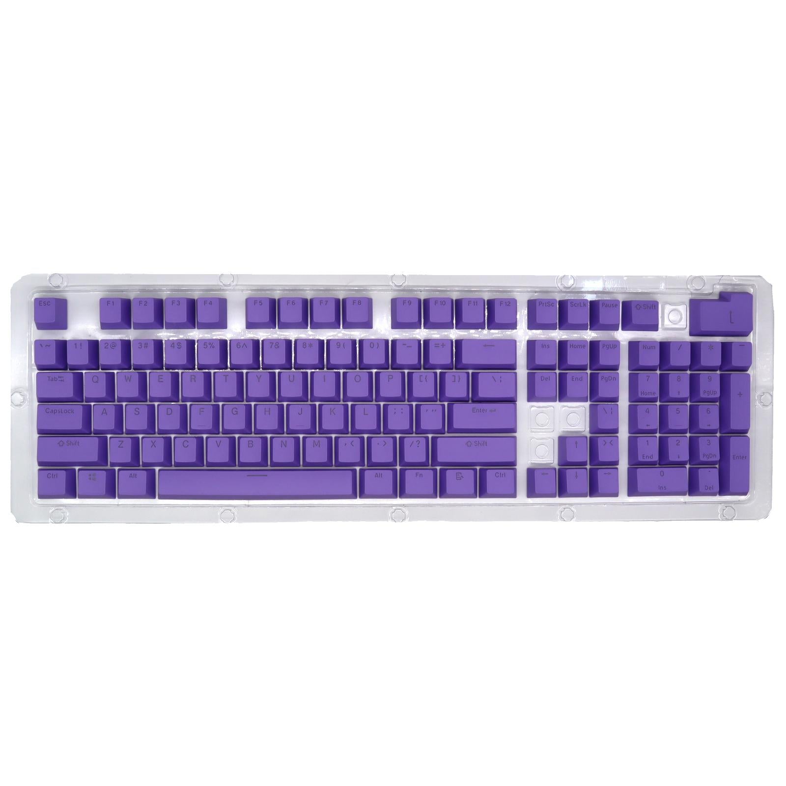 DIY PBT 104 Keys Keycaps for 61 64 72 98 Gaming Mechanical Keyboard  Purple