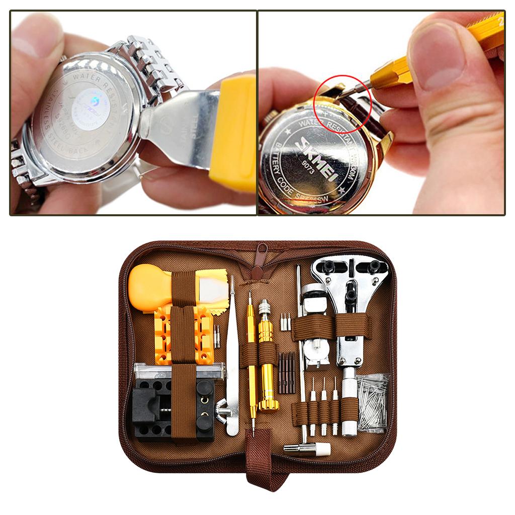 Watch Repair Kit Spring Bar Tool Watch Back Case Opener With Carrying Case