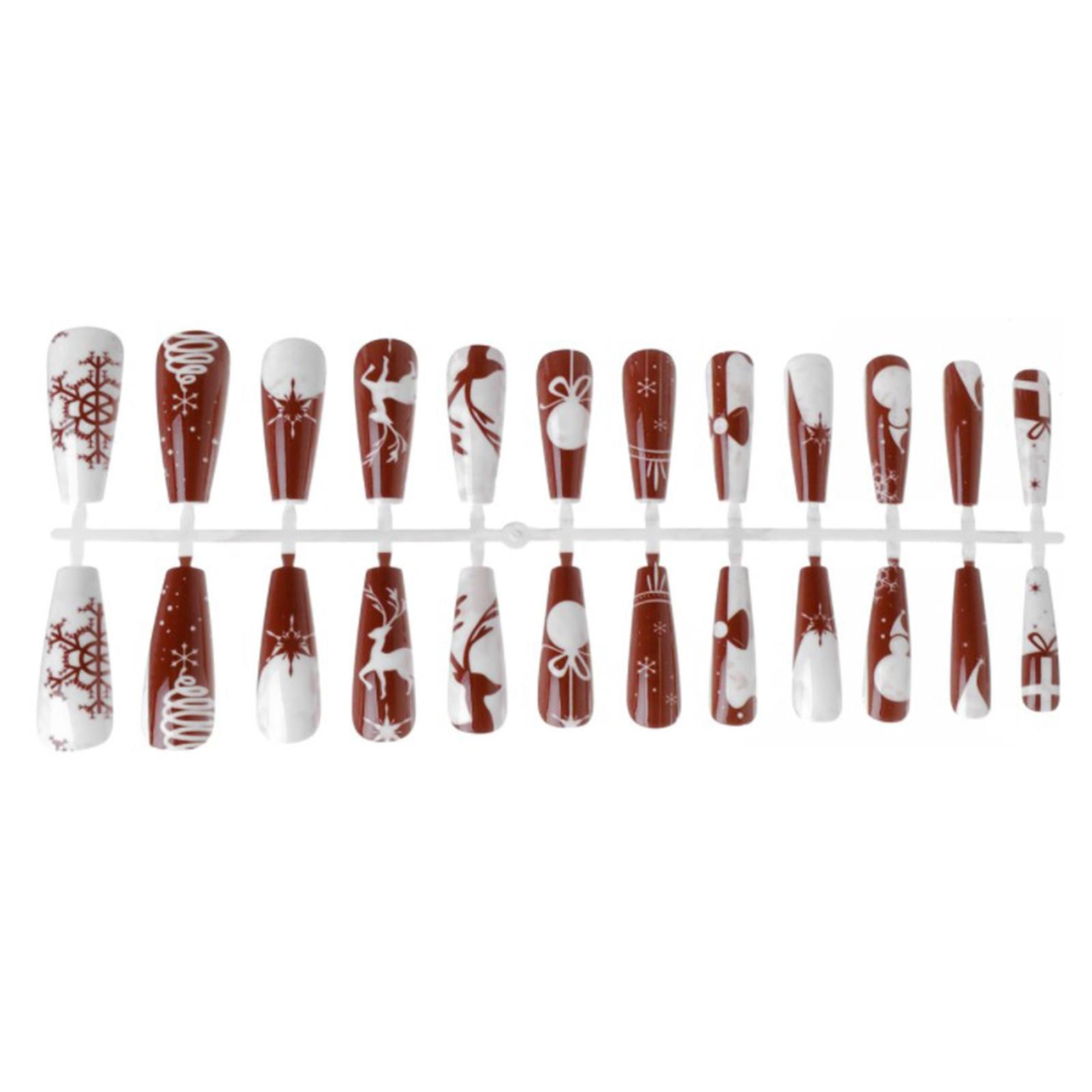 Reusable False Nails Fingernails for Manicure Decoration Christmas 288pcs