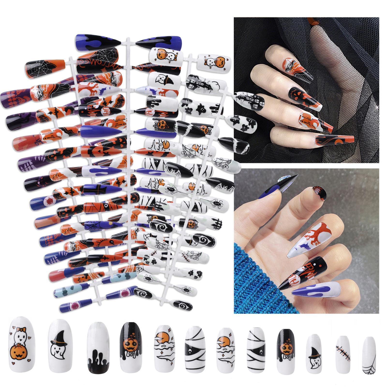 Reusable False Nails Fingernails for Manicure Decoration Halloween 240pcs