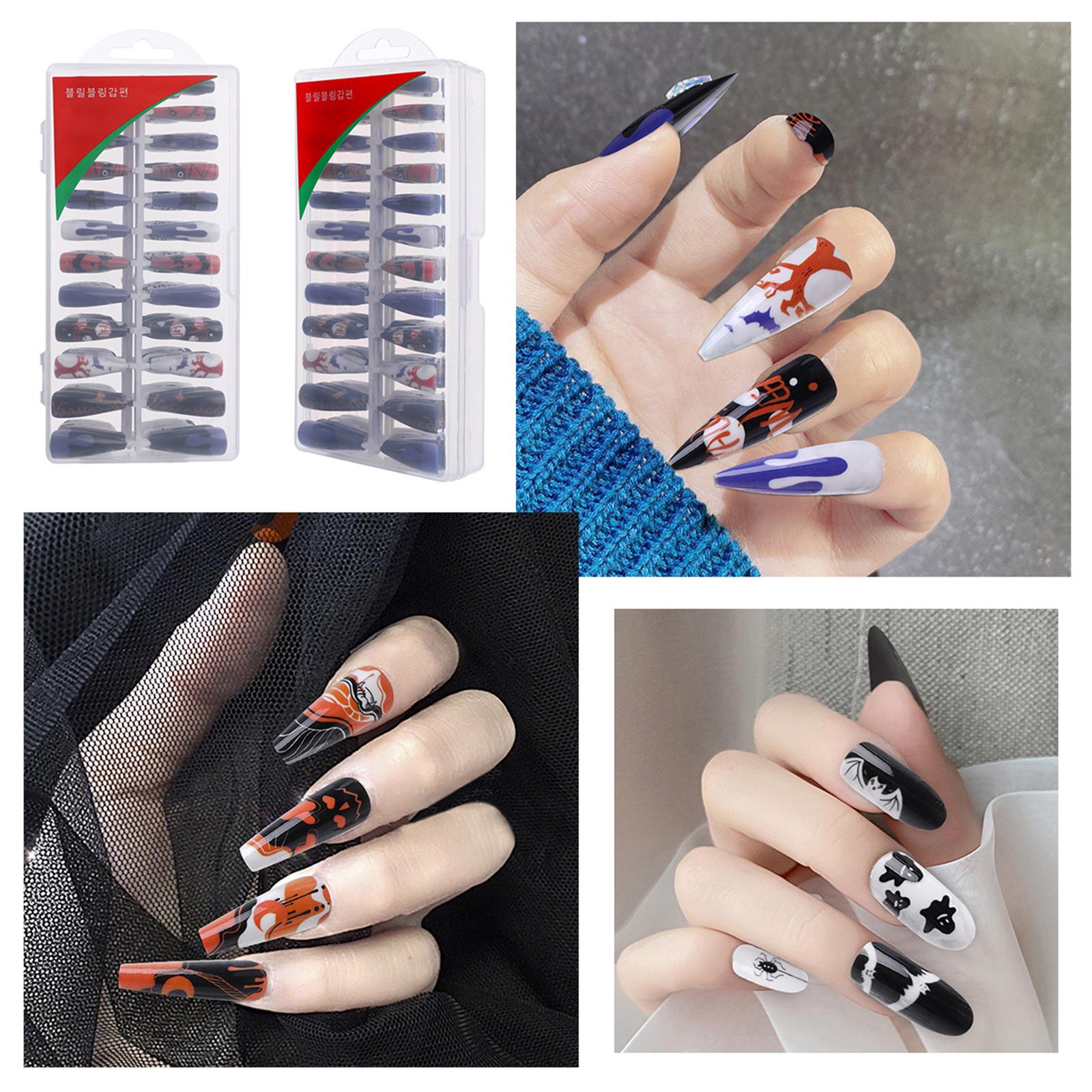 Reusable False Nails Fingernails for Manicure Decoration Halloween 240pcs