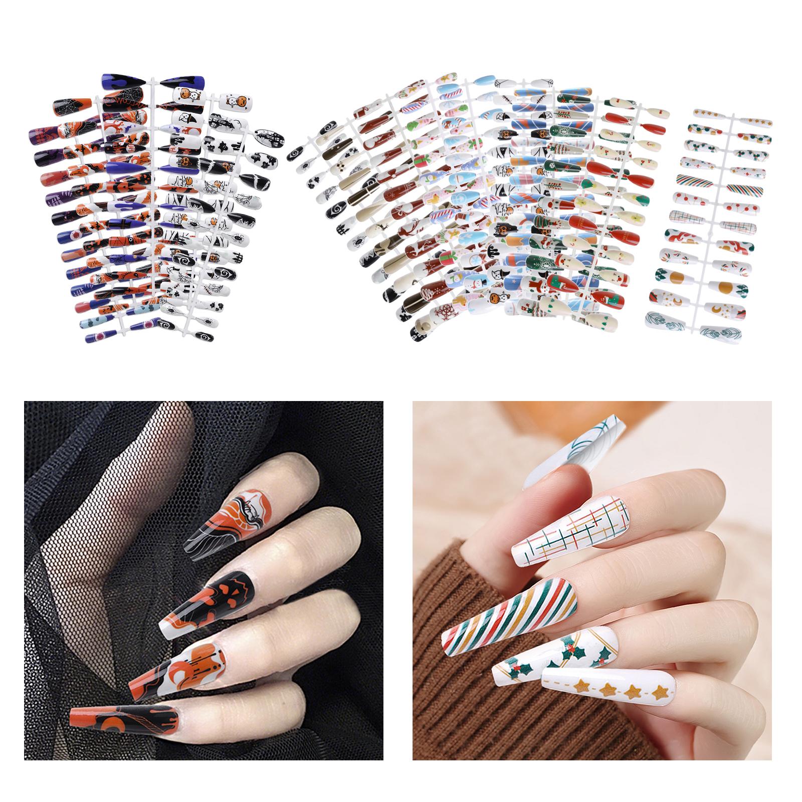 Reusable False Nails Fingernails for Manicure Decoration Halloween 240pcs