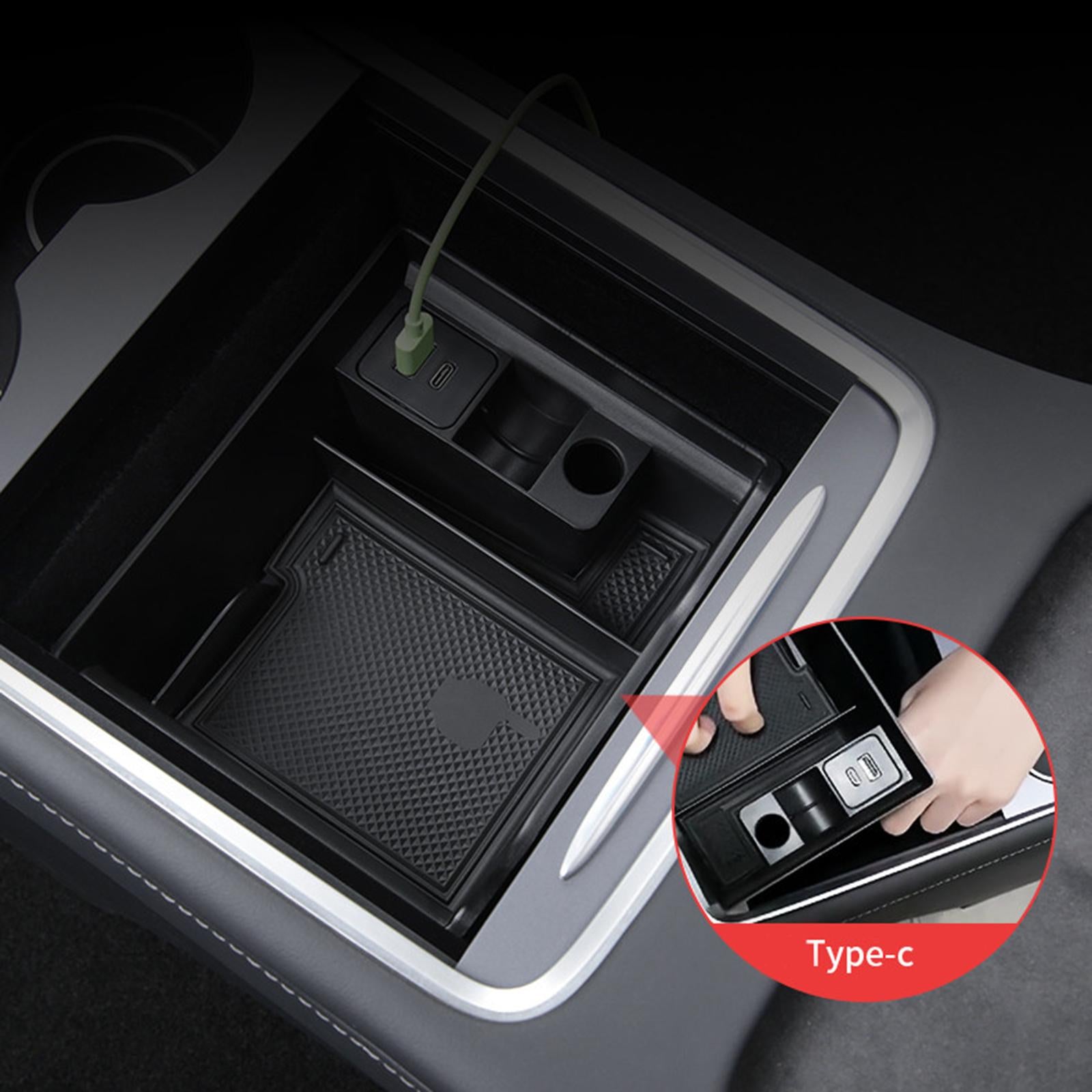 Center Console Organizer Armrest Storage for Tesla Model 3 /3Y Silicone Pad