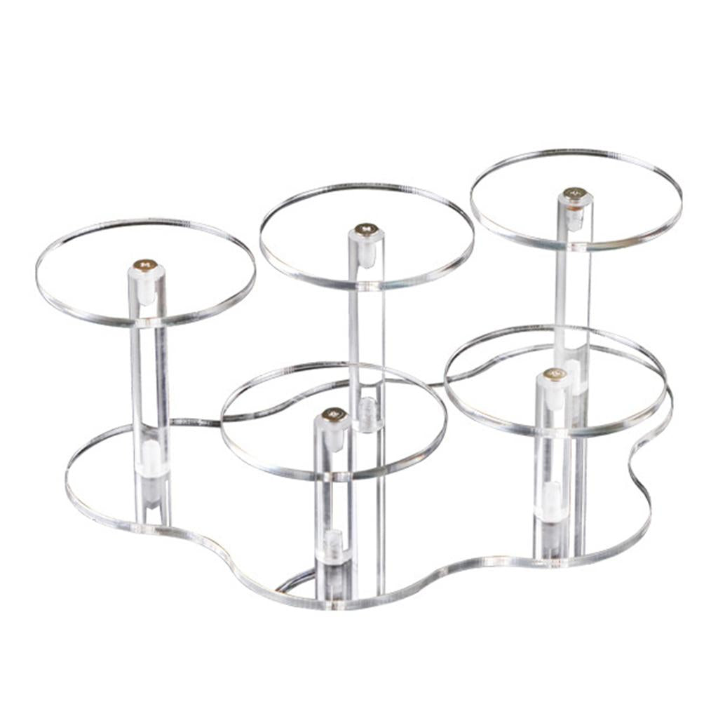 Acrylic Display Rack Clear Layers Cosmetics Display Holder Lace 5 Digits