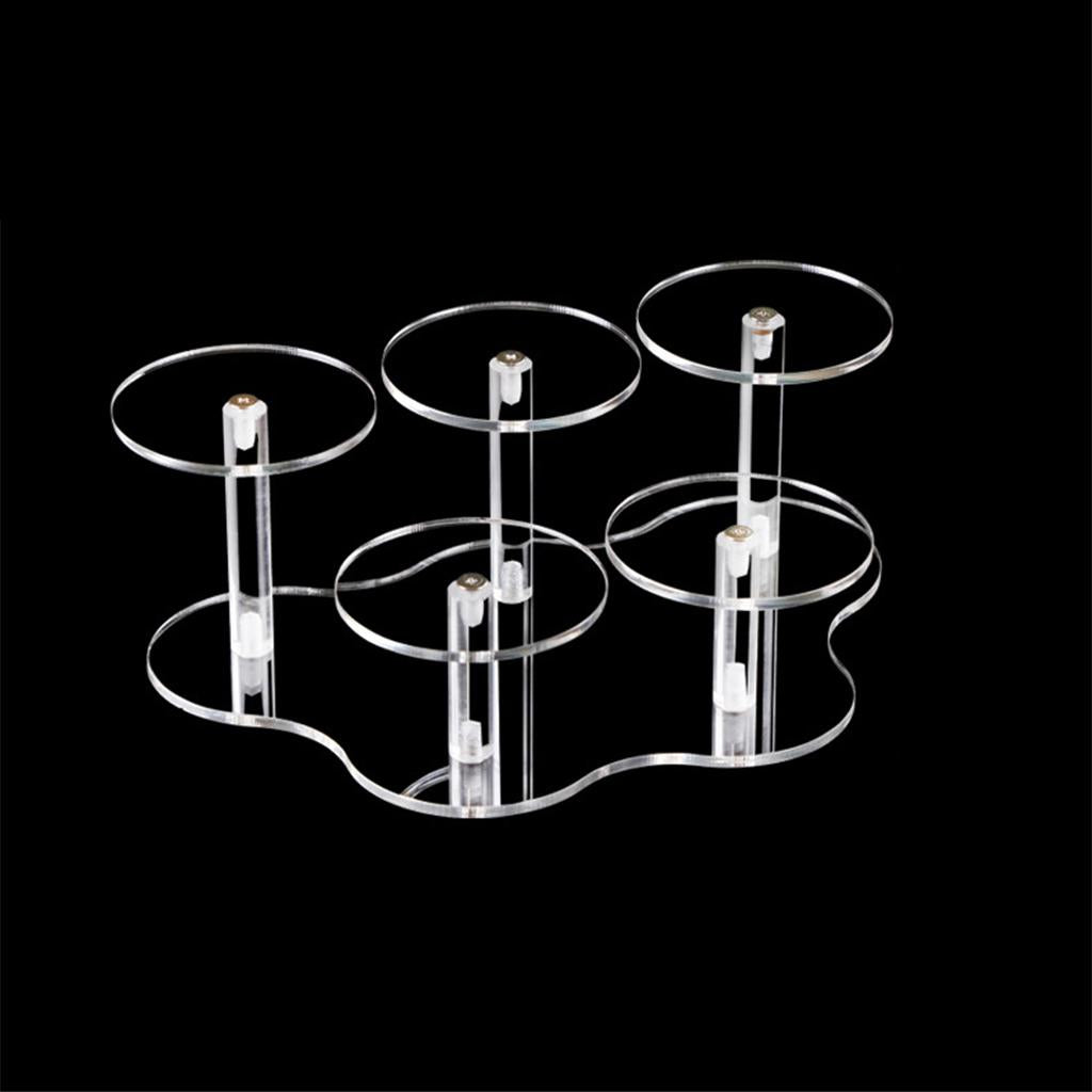 Acrylic Display Rack Clear Layers Cosmetics Display Holder Lace 5 Digits