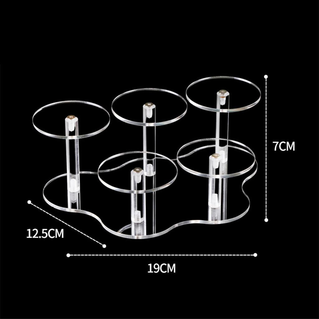 Acrylic Display Rack Clear Layers Cosmetics Display Holder Lace 5 Digits