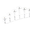 Acrylic Display Rack Clear Layers Cosmetics Display Holder Curved 7 Digits