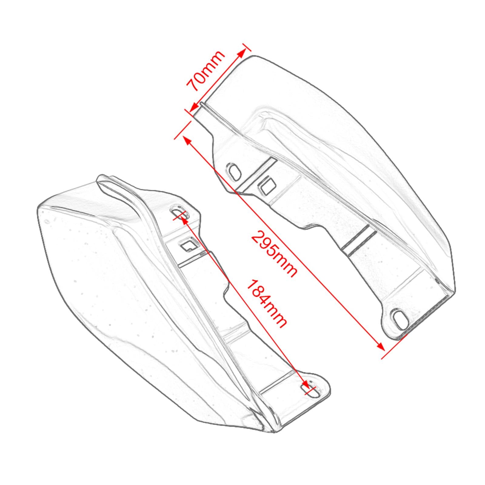 Black Mid-Frame Air Deflector Heat Shield For Harley Electra Glide Road 2016