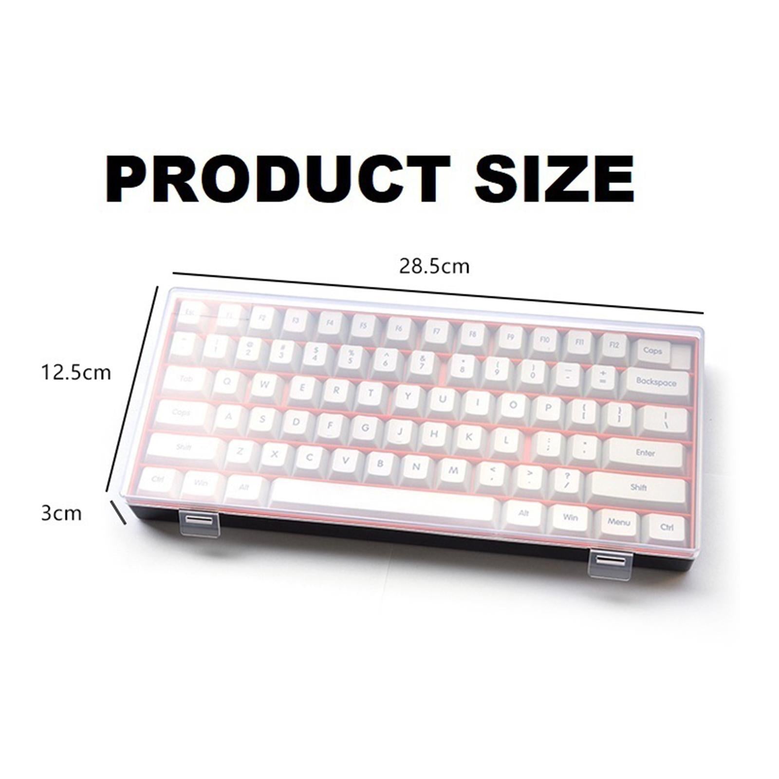 3 Layers Keycaps Storage Box w/Clear Cover with Dividers Organizer Black Red