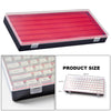 3 Layers Keycaps Storage Box w/Clear Cover with Dividers Organizer Black Red