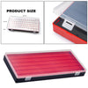 3 Layers Keycaps Storage Box w/Clear Cover with Dividers Organizer Black Red