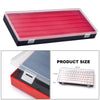 3 Layers Keycaps Storage Box w/Clear Cover with Dividers Organizer Black Red