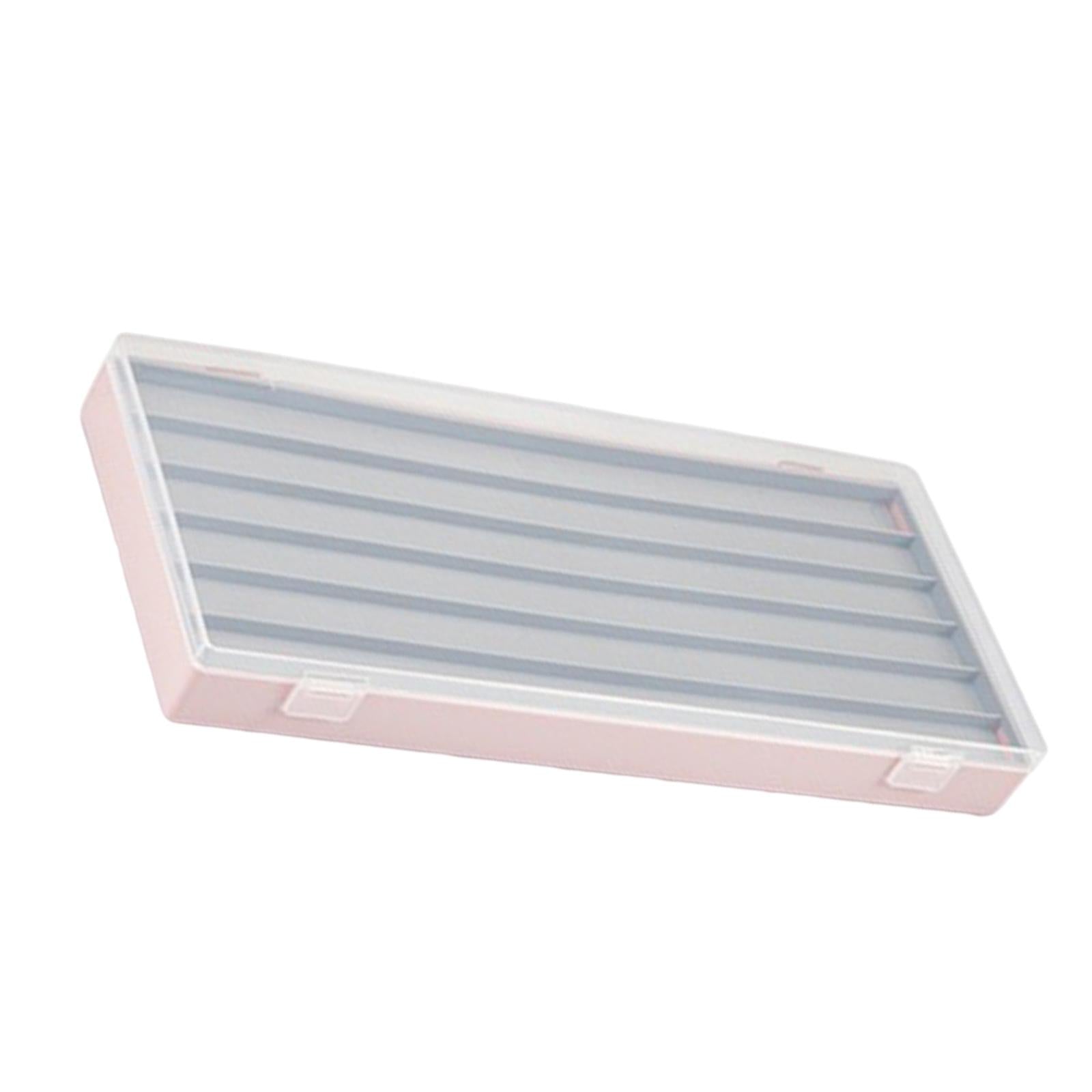 3 Layers Keycaps Storage Box w/Clear Cover with Dividers Organizer Pink