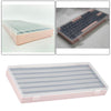 3 Layers Keycaps Storage Box w/Clear Cover with Dividers Organizer Pink