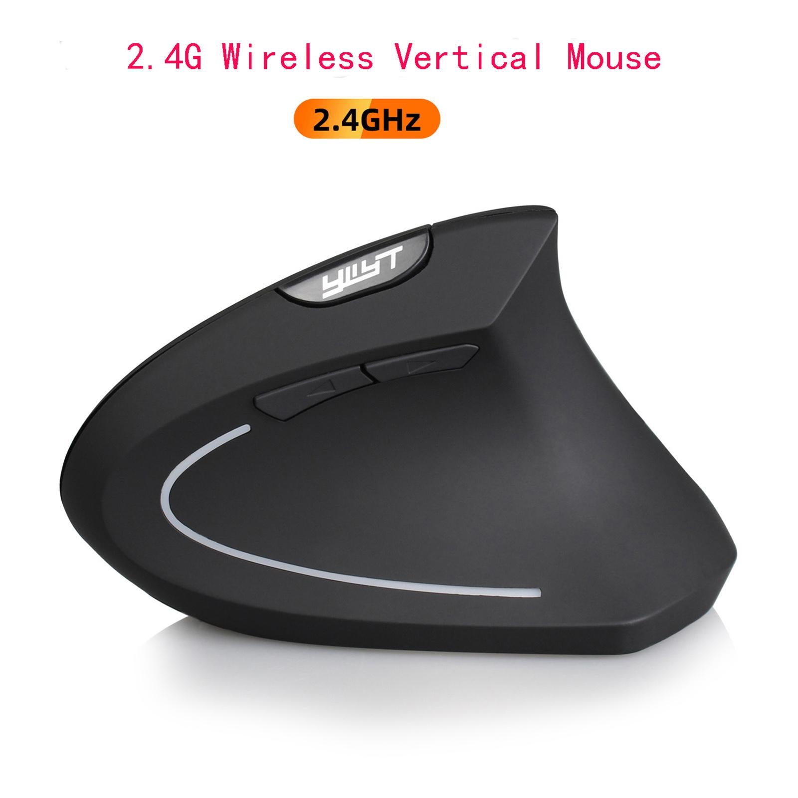 2.4G Vertical Wireless Mouse 6 Buttons Small Mice Reduce Wrist Pain Portable