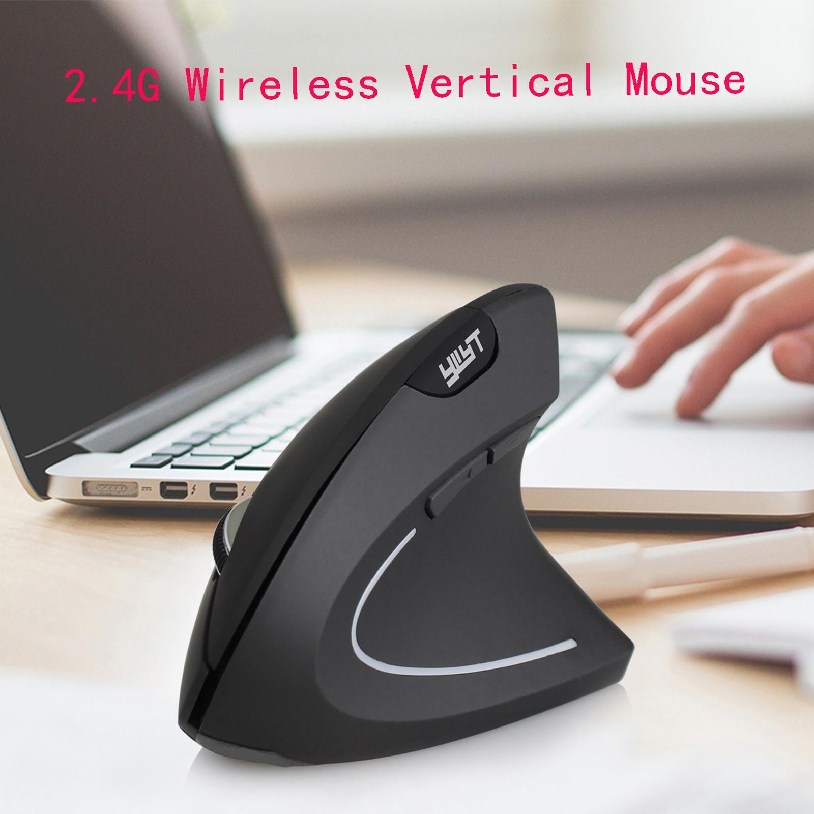 2.4G Vertical Wireless Mouse 6 Buttons Small Mice Reduce Wrist Pain Portable