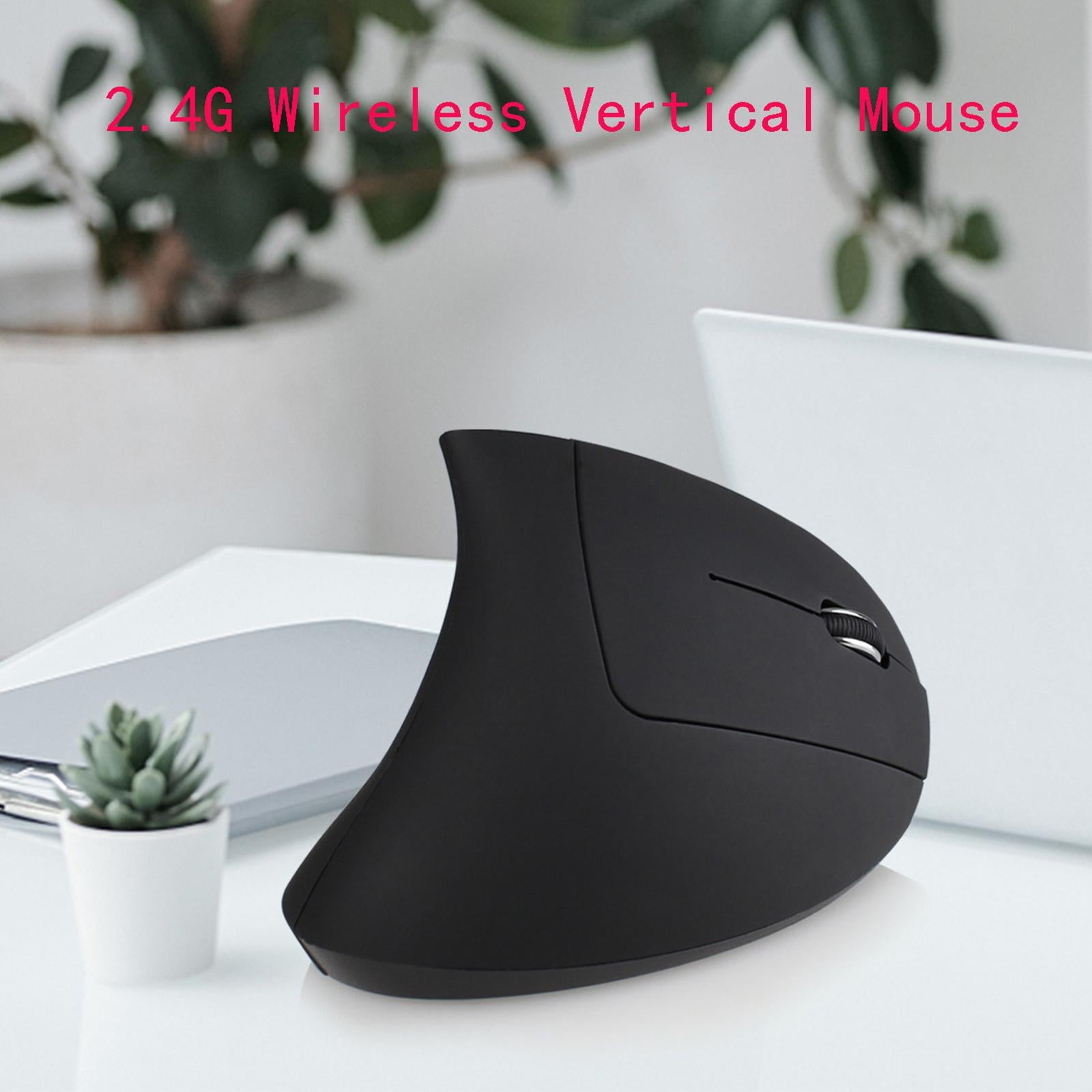 2.4G Vertical Wireless Mouse 6 Buttons Small Mice Reduce Wrist Pain Portable