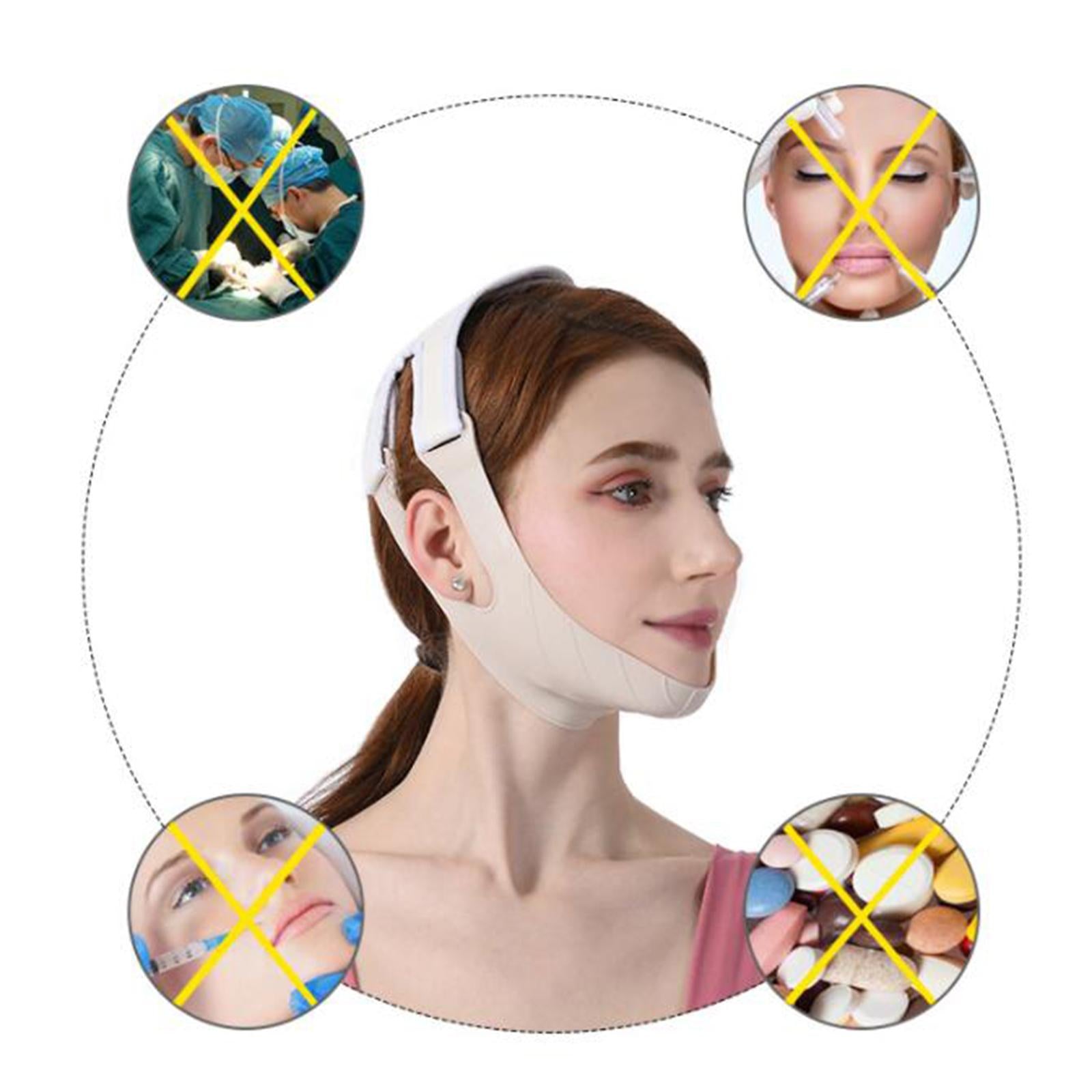 V Line Face Slimming Double Chin Reducer Mask Lifting Belt Silicone