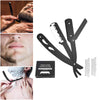 Stainless Steel Barber Straight Edge Razor with 100Piece Blades Black