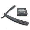 Stainless Steel Barber Straight Edge Razor with 100Piece Blades Black