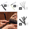 Stainless Steel Barber Straight Edge Razor with 100Piece Blades Black